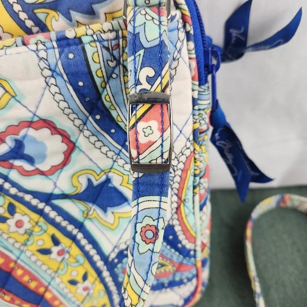 Vera Bradley Marina Paisley Crossbody Hipster Bag Quilted Purse Adjustable Strap